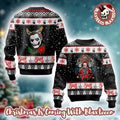 Ghost Band Funny Holiday Style Reindeer Under The Snowy Night Ugly Christmas Sweater - Holiday Gift product image