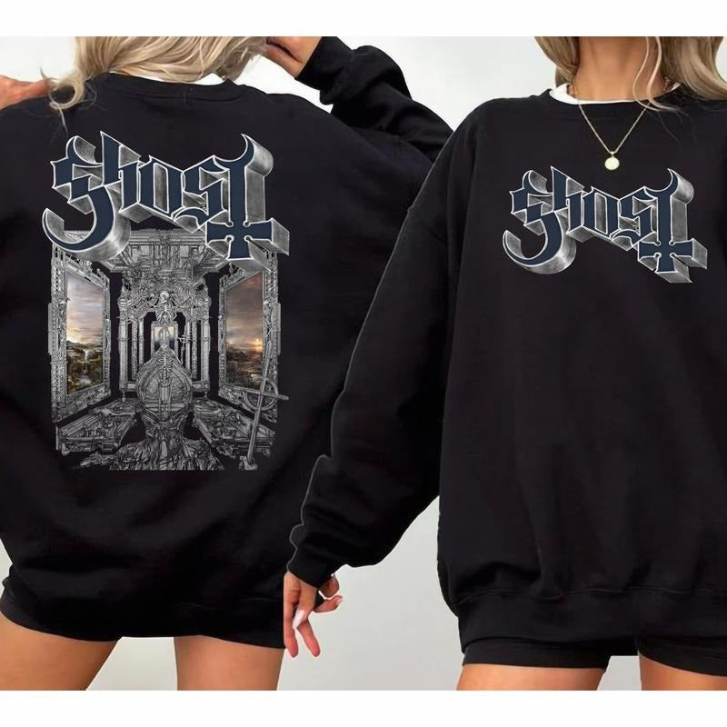 Ghost Band World Tour 2025 Rock Concert Fans - Adult & Kids T-Shirts, Sweatshirts & Hoodies apparel design preview 1