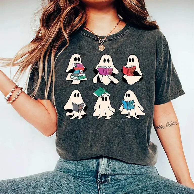 Ghost Book Halloween Acotar Bookish SJM Books Ghosts - Adult & Kids T-Shirts, Sweatshirts & Hoodies apparel design preview 1
