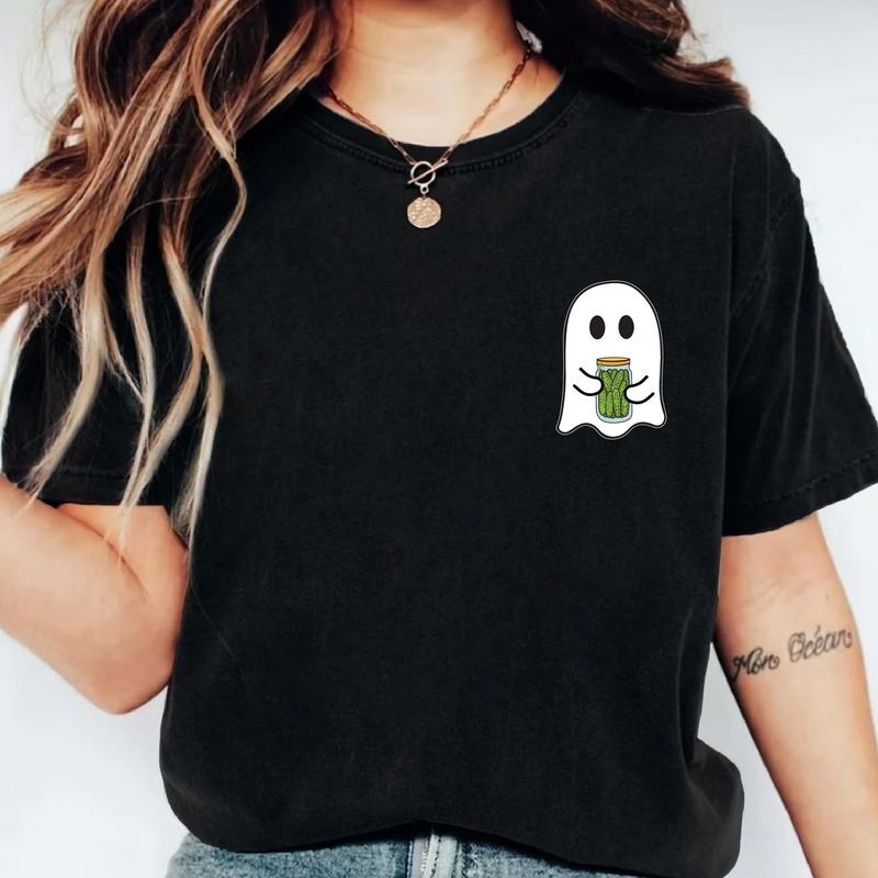 Ghost Pickle Pocket Size Jar Halloween Lover Spooky - Adult & Kids T-Shirts, Sweatshirts & Hoodies apparel design preview 1