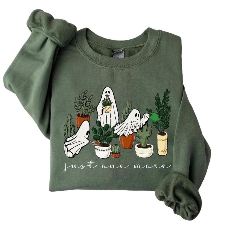 Ghost Plant Lady Just One More Plants Ghosts Lover - Adult & Kids T-Shirts, Sweatshirts & Hoodies apparel design preview 1