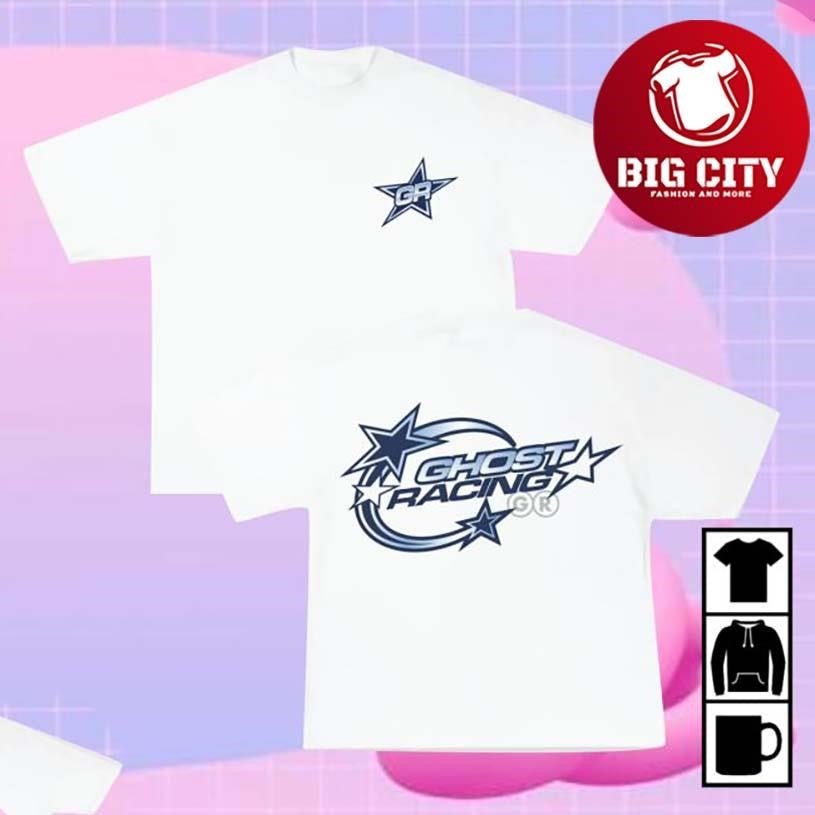 Ghost Racing Blue Y2k Gr Two Sided - Adult & Kids T-Shirts, Sweatshirts & Hoodies apparel design preview 1