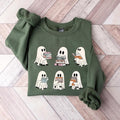 Ghost Reading Books Bookish Halloween Teacher - Adult & Kids T-Shirts, Sweatshirts & Hoodies apparel design preview 1