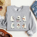 Ghost Reading Books Bookish Halloween Librarian Funny - Adult & Kids T-Shirts, Sweatshirts & Hoodies apparel design preview 1