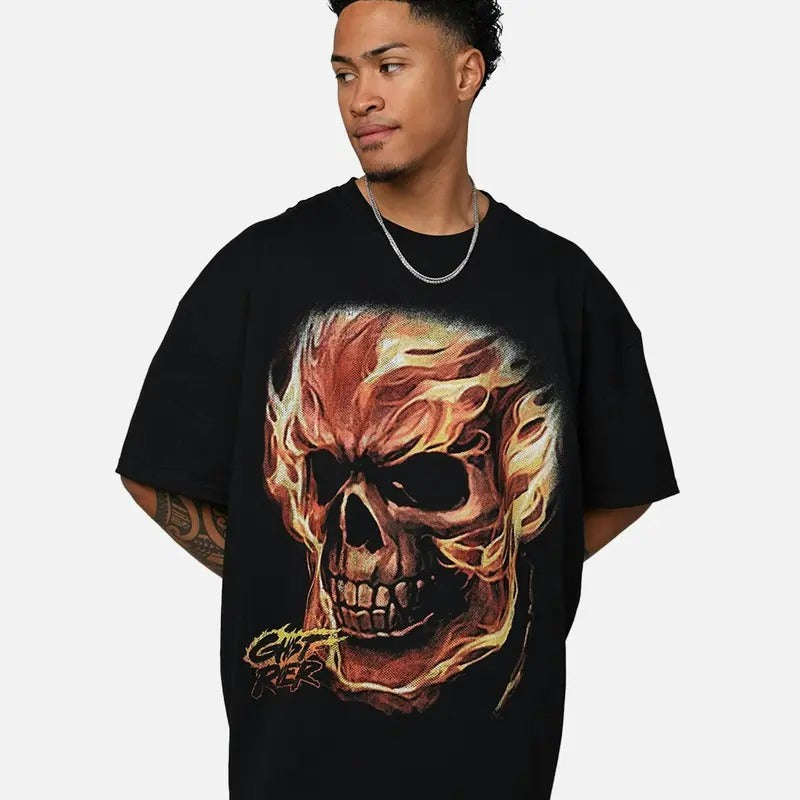 Ghost Rider Vintage Trending Movie 90s Fans Him Her - Adult & Kids T-Shirts, Sweatshirts & Hoodies apparel design preview 1