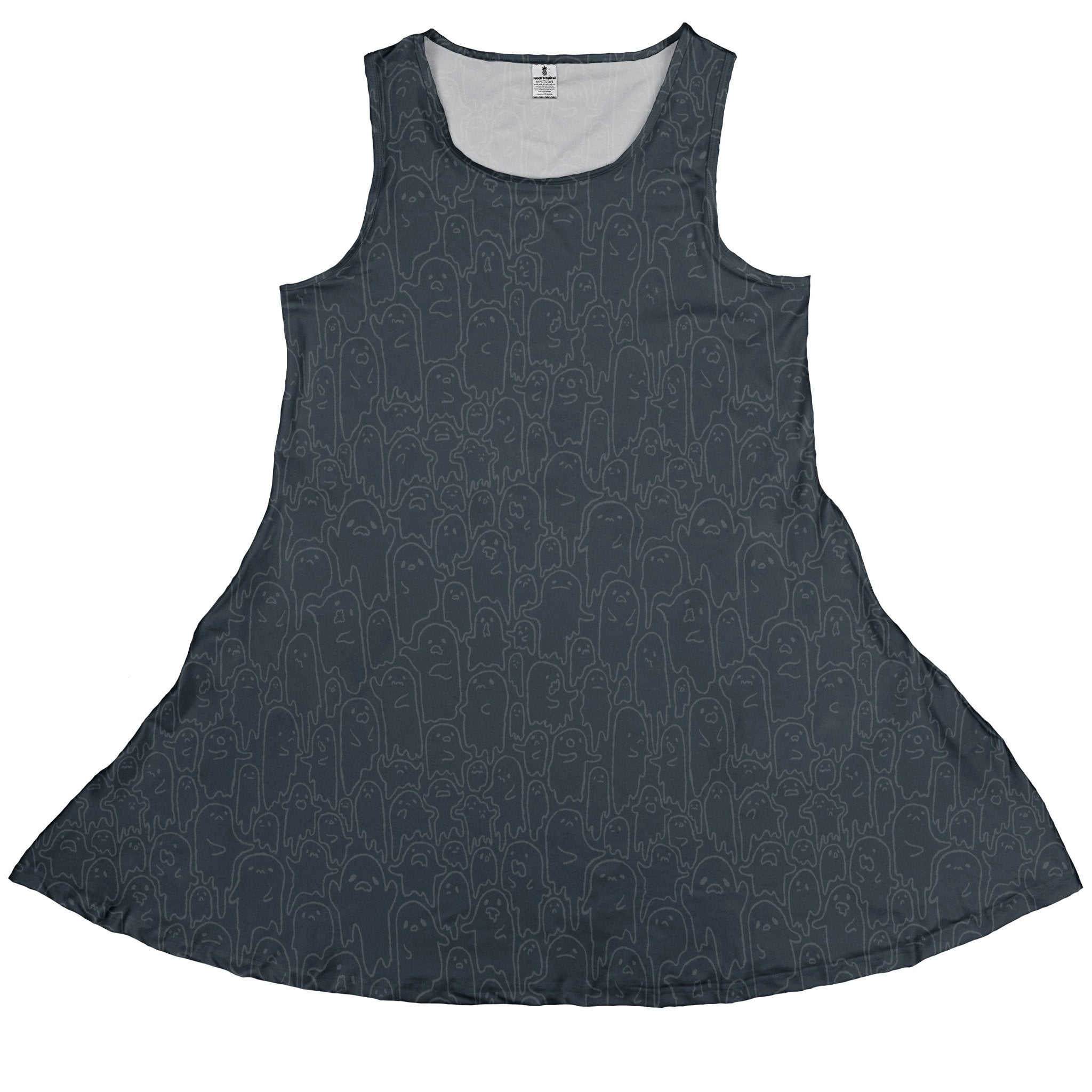 Ghost Wall Charcoal Blue Sleeveless Dress - Adult & Kids T-Shirts, Sweatshirts & Hoodies apparel design preview 1