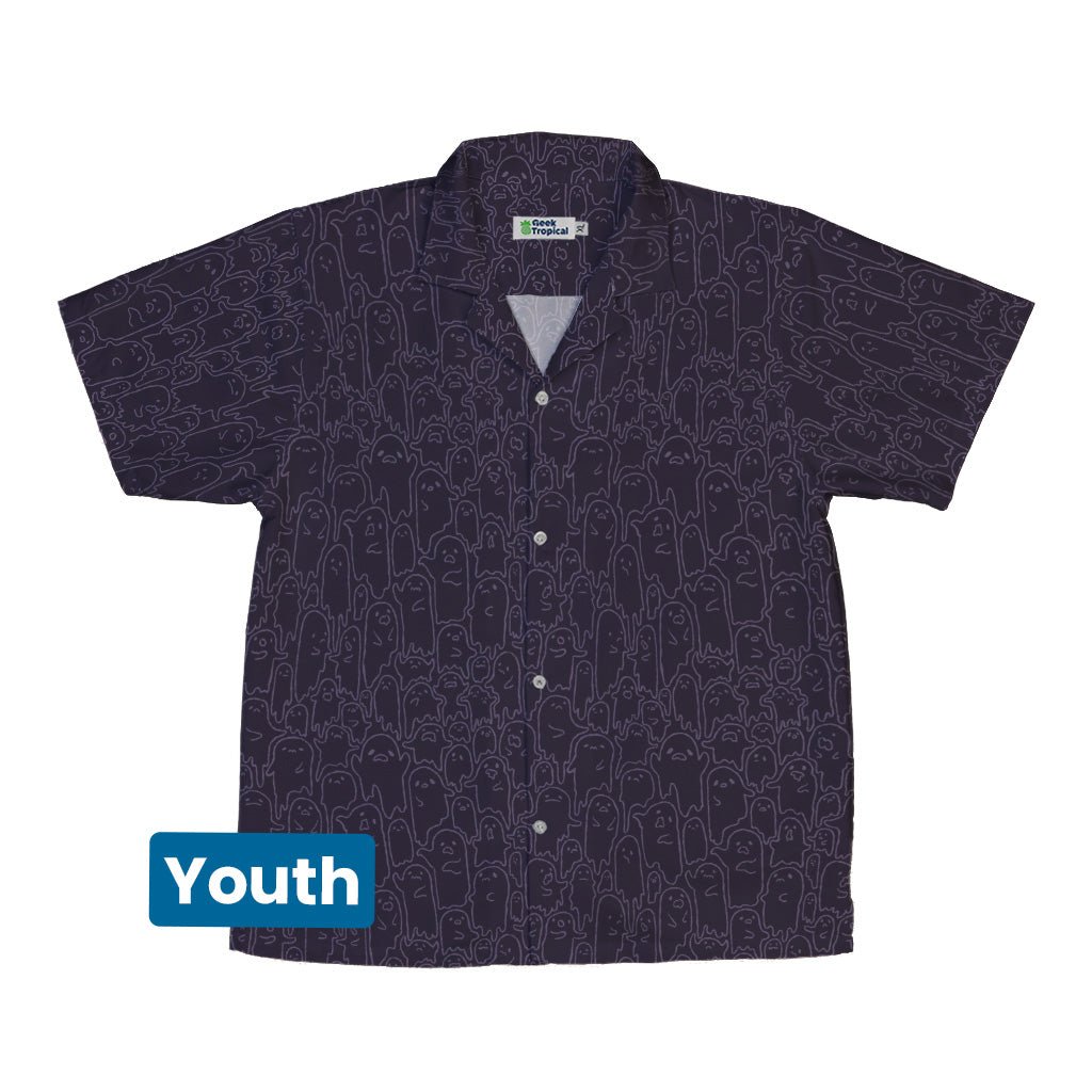 Ghost Wall Purple Youth Hawaiian - Adult & Kids T-Shirts, Sweatshirts & Hoodies apparel design preview 1