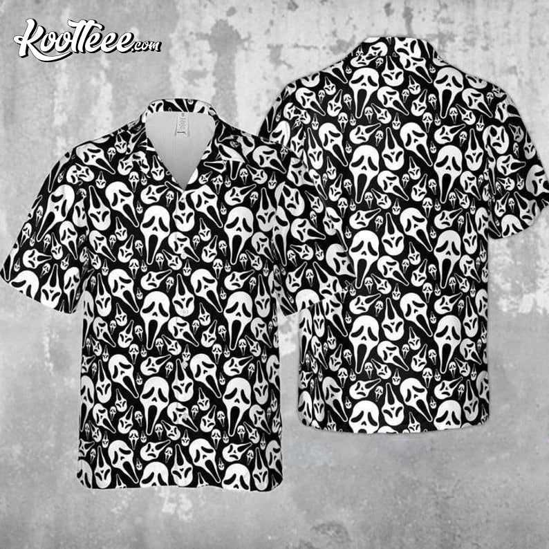 Ghostface Scream Halloween Hawaiian - Adult & Kids T-Shirts, Sweatshirts & Hoodies apparel design preview 1