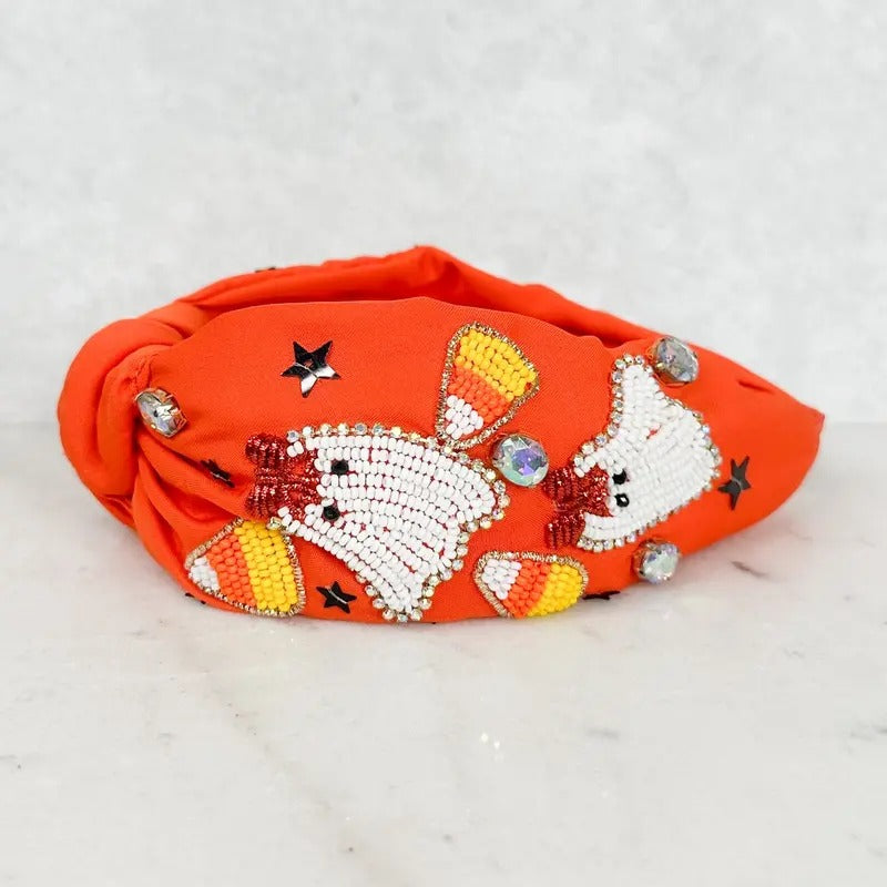 Ghostly Candy Corn Seed Bead Headband - Adult & Kids T-Shirts, Sweatshirts & Hoodies apparel design preview 1