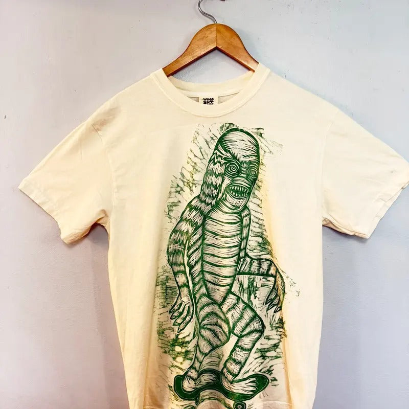 Giant Creature Hand Printed Woodcut Menswear Cotton - Adult & Kids T-Shirts, Sweatshirts & Hoodies apparel design preview 1