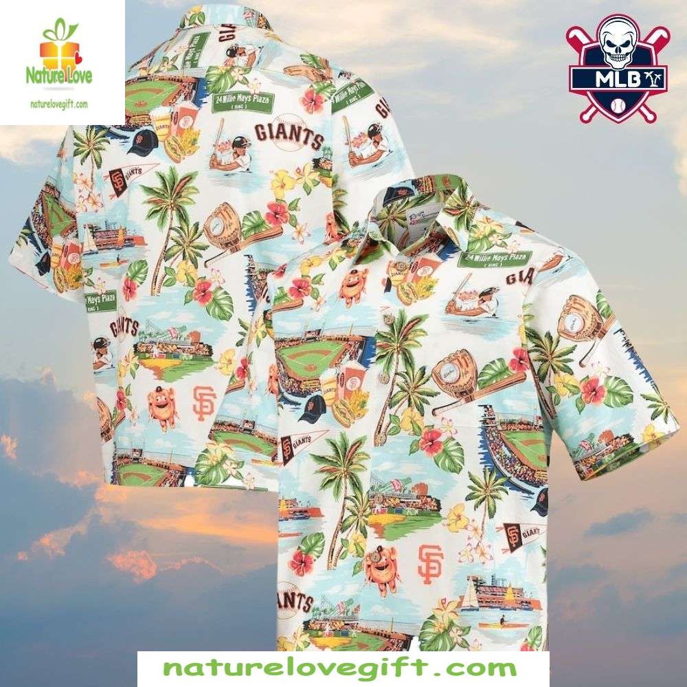 MLB Giants Hawaiian Stylish Baseball Apparel Stadium - Adult & Kids T-Shirts, Sweatshirts & Hoodies apparel design preview 1