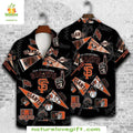 MLB Giants Retro Pennant Hawaiian Monochrome Baseball - Adult & Kids T-Shirts, Sweatshirts & Hoodies apparel design preview 1