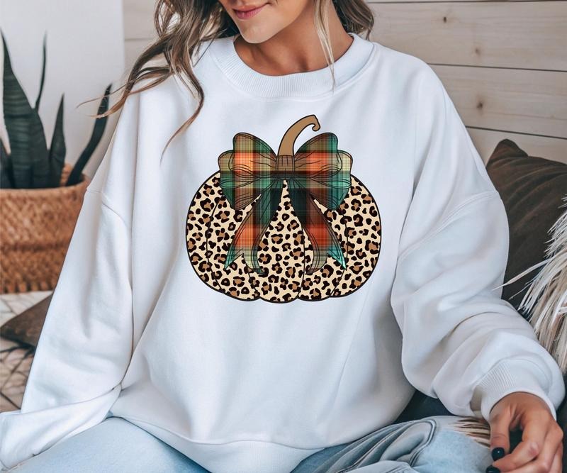 Gildan Cheetah Plaid Pumpkin Comfortable Casual Chic - Adult & Kids T-Shirts, Sweatshirts & Hoodies apparel design preview 1