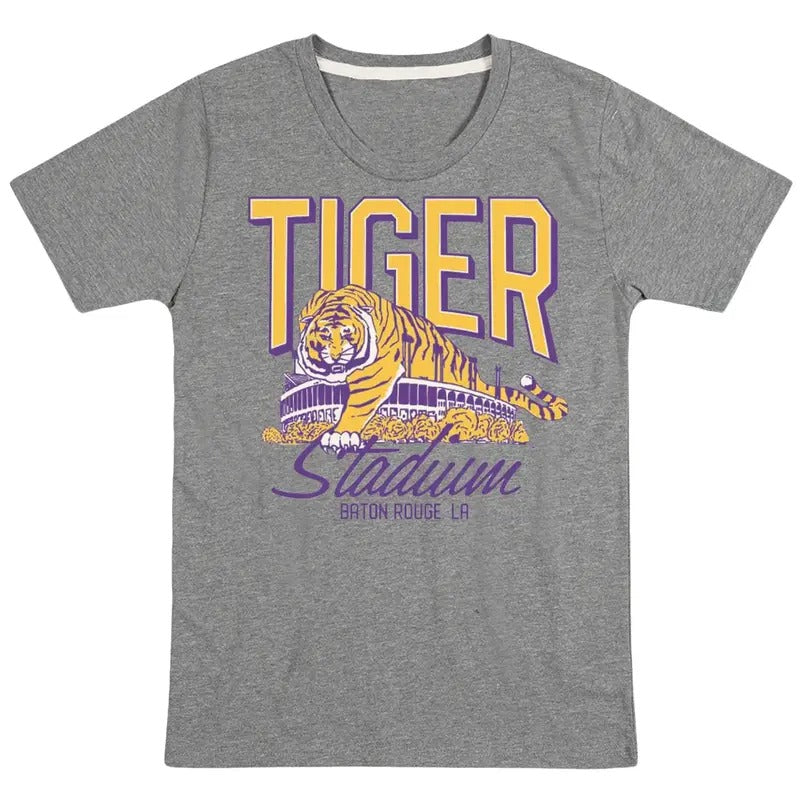Gildan LSU Football Tiger Stadium Printed Ringer - Adult & Kids T-Shirts, Sweatshirts & Hoodies apparel design preview 1