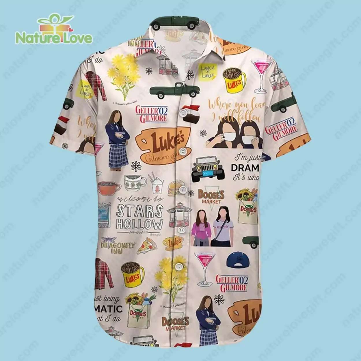 Gilmore Girls Stars Hollow Lukes Hawaiian - Adult & Kids T-Shirts, Sweatshirts & Hoodies apparel design preview 1