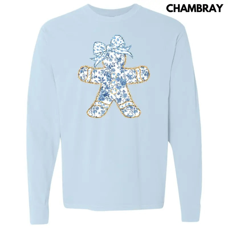 Gingerbread Chinoiserie Comfort Colors 'NLB' - Adult & Kids T-Shirts, Sweatshirts & Hoodies apparel design preview 1