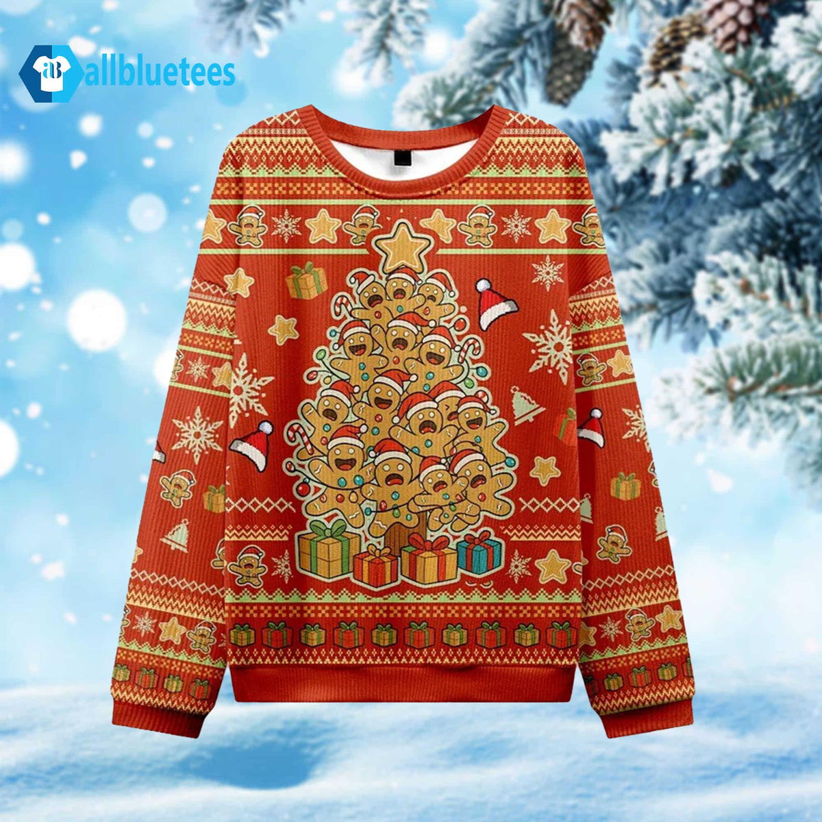 Gingerbread Christmas Tree Ugly Christmas Sweater - Holiday Gift product image