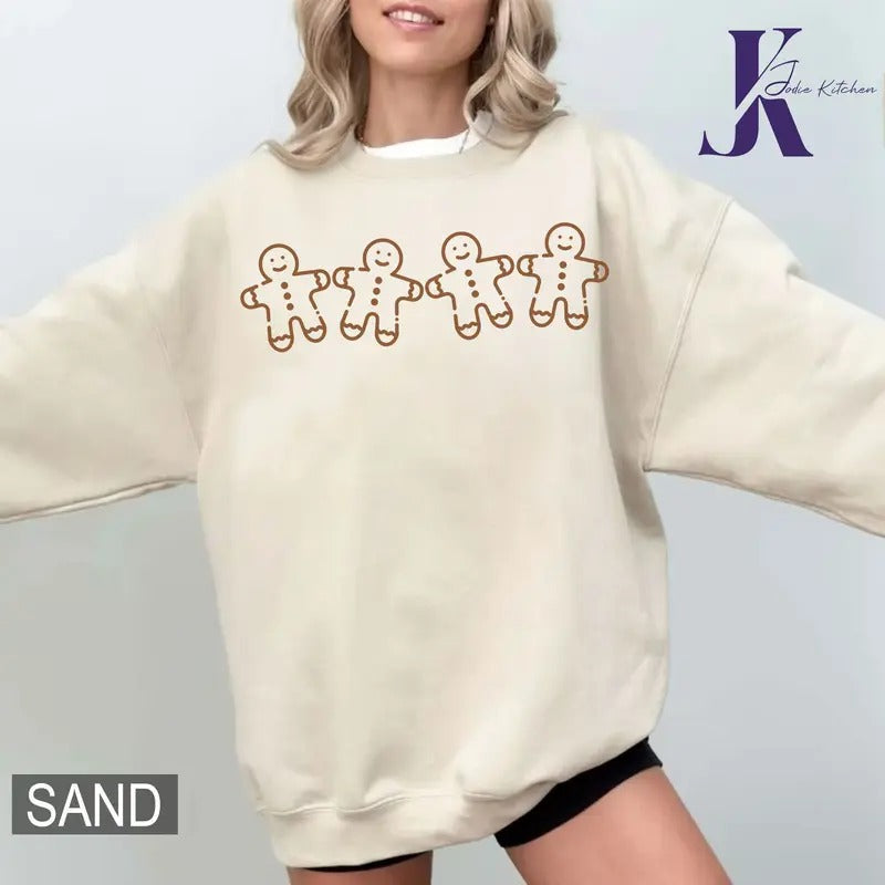 Gingerbread Comfort Color Cute Merry Man Winter Baker - Adult & Kids T-Shirts, Sweatshirts & Hoodies apparel design preview 1