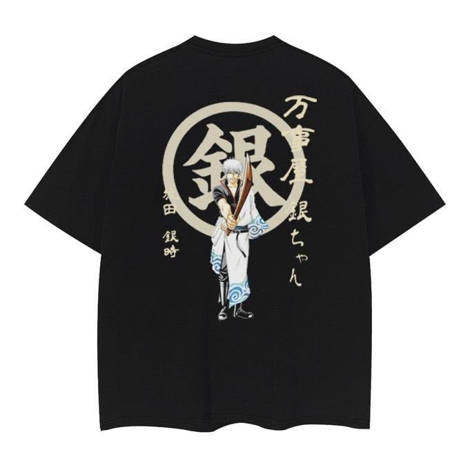 Gintama "Yorozuya Gintoki" Vintage Anime 100% Cotton - Adult & Kids T-Shirts, Sweatshirts & Hoodies apparel design preview 1