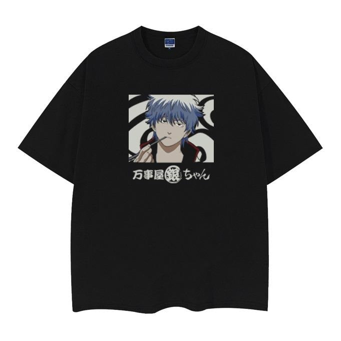 Gintama "Yorozuya Sakata Gintoki" Vintage Anime 100% - Adult & Kids T-Shirts, Sweatshirts & Hoodies apparel design preview 1