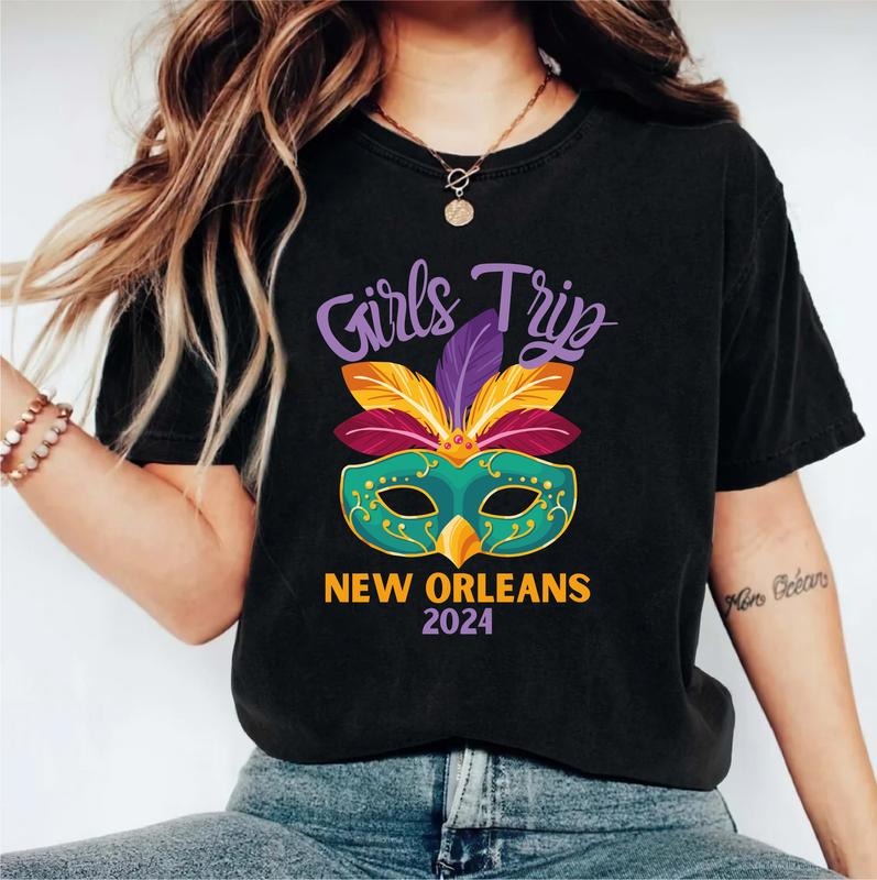 Girl'S Trip New Orleans 2024 Bachelorette Matching - Adult & Kids T-Shirts, Sweatshirts & Hoodies apparel design preview 1