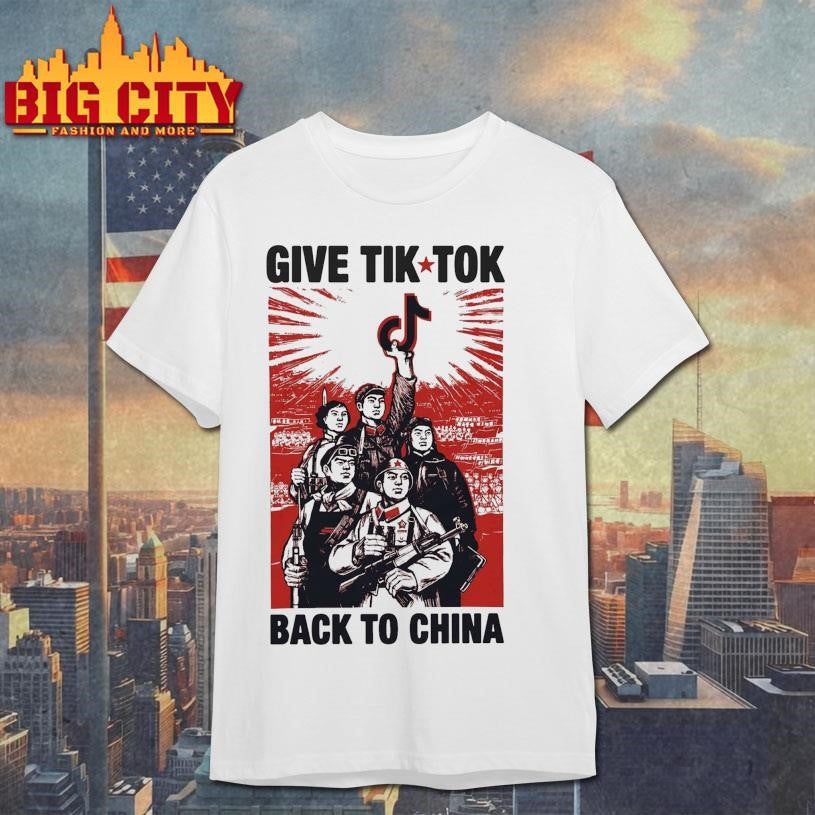 Give Tik Tok Back To China DS2 - Adult & Kids T-Shirts, Sweatshirts & Hoodies apparel design preview 1