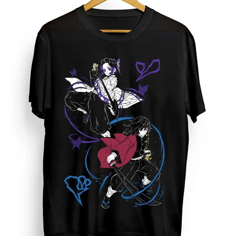 Giyu Tomioka Demon SlαYer Shinobu Kocho Nezuko Anime - Adult & Kids T-Shirts, Sweatshirts & Hoodies apparel design preview 1