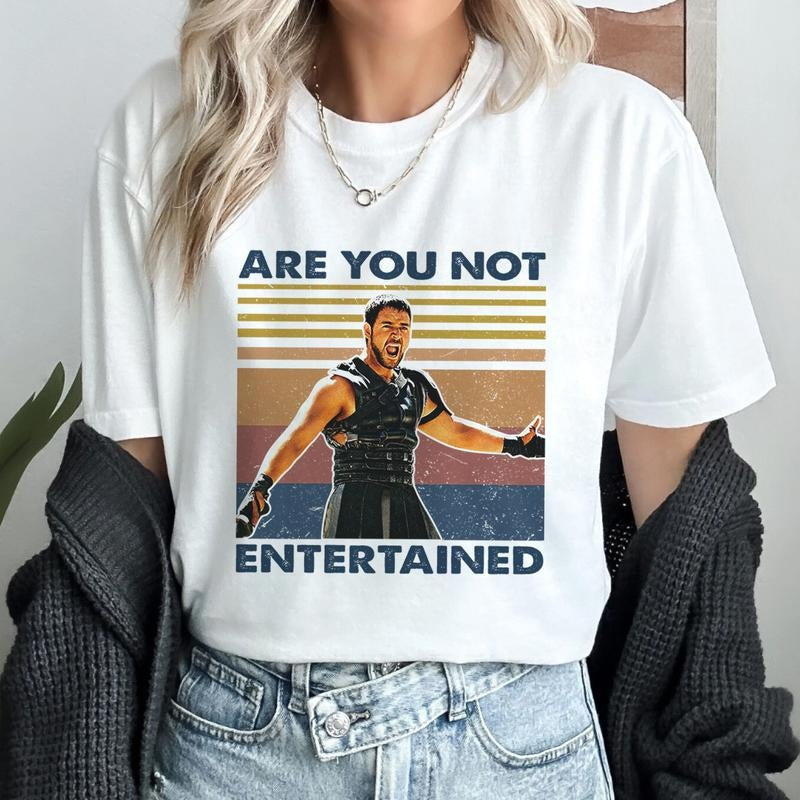 Gladiator Movie Maximus Are You Not Entertained - Adult & Kids T-Shirts, Sweatshirts & Hoodies apparel design preview 1