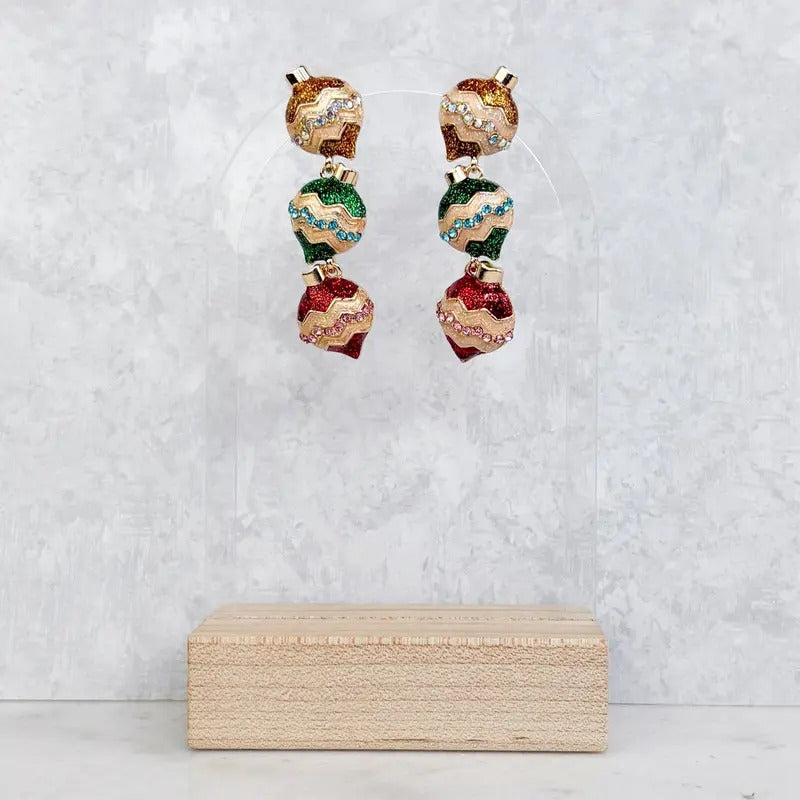 Glam Ornament Trio Earrings - Adult & Kids T-Shirts, Sweatshirts & Hoodies apparel design preview 1