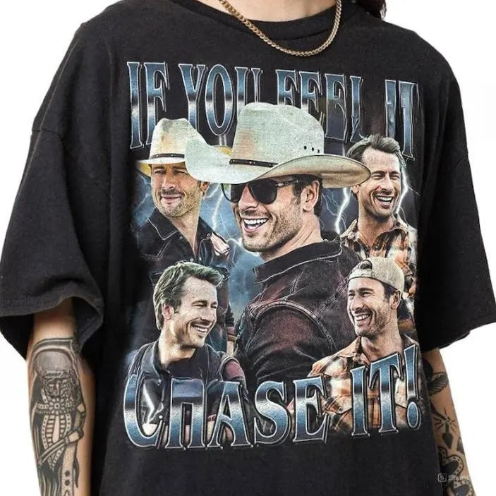 Glen Powell If You Feel Chase Vintage Homage Twisters - Adult & Kids T-Shirts, Sweatshirts & Hoodies apparel design preview 1