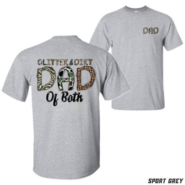 Glitter Dirt Dad Camo Leopard Print Relaxed Fit Short - Adult & Kids T-Shirts, Sweatshirts & Hoodies apparel design preview 1