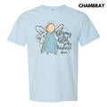 Glory Blue Floral Angel Comfort Colors 'NLB - Adult & Kids T-Shirts, Sweatshirts & Hoodies apparel design preview 1