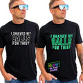 Glow: I Shaved My Balls This Funny - Adult & Kids T-Shirts, Sweatshirts & Hoodies apparel design preview 1