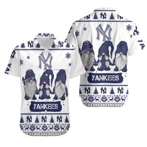Gnomes MLB New York Yankees Hawaiian Christmas Gift - Adult & Kids T-Shirts, Sweatshirts & Hoodies apparel design preview 1