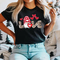 Gnomies Love Valentine Gnome Leopard Lovers Hearts - Adult & Kids T-Shirts, Sweatshirts & Hoodies apparel design preview 1