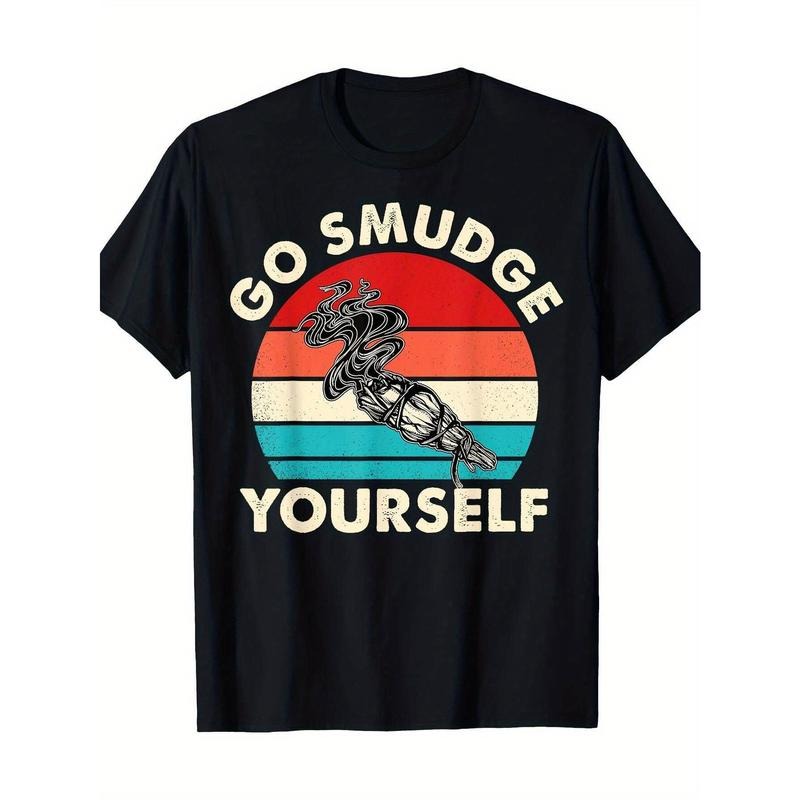 Go Smudge Yourself" Funny Native American Feather - Adult & Kids T-Shirts, Sweatshirts & Hoodies apparel design preview 1