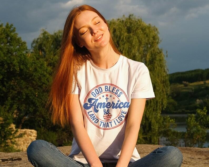 God Bless America Land That I Love 4th July Patriotic - Adult & Kids T-Shirts, Sweatshirts & Hoodies apparel design preview 1