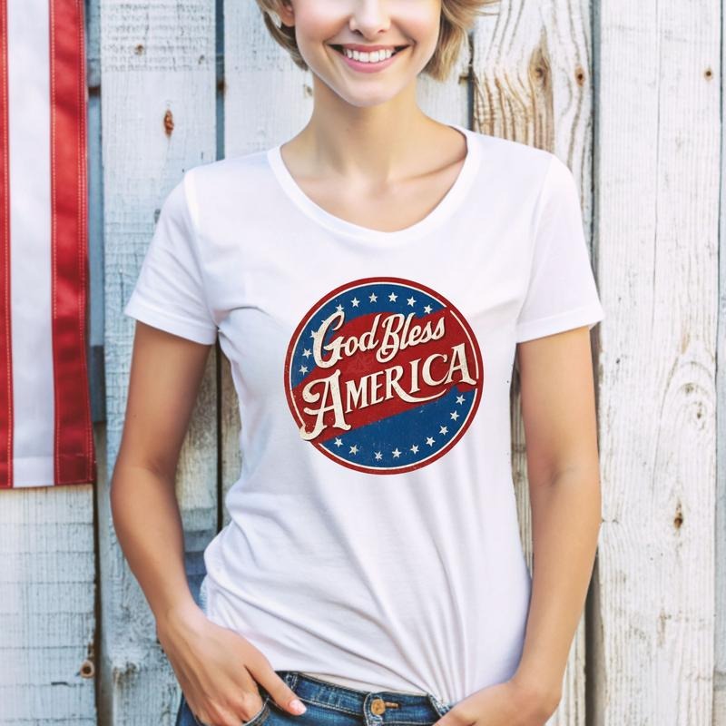 God Bless America Patriotic 4th July Independence Day - Adult & Kids T-Shirts, Sweatshirts & Hoodies apparel design preview 1