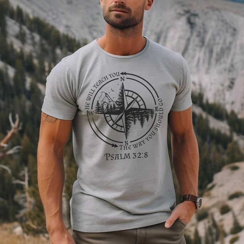 God Guides Christian Religious Him Bible Verse Teen - Adult & Kids T-Shirts, Sweatshirts & Hoodies apparel design preview 1