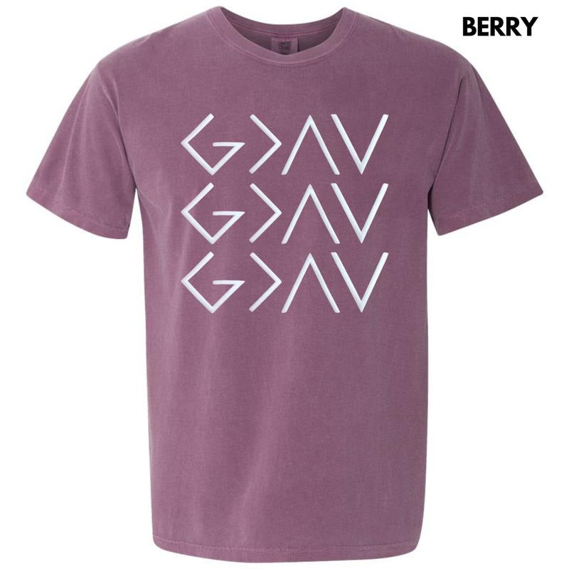 God Is Greater Symbols Puff Comfort Colors - Adult & Kids T-Shirts, Sweatshirts & Hoodies apparel design preview 1