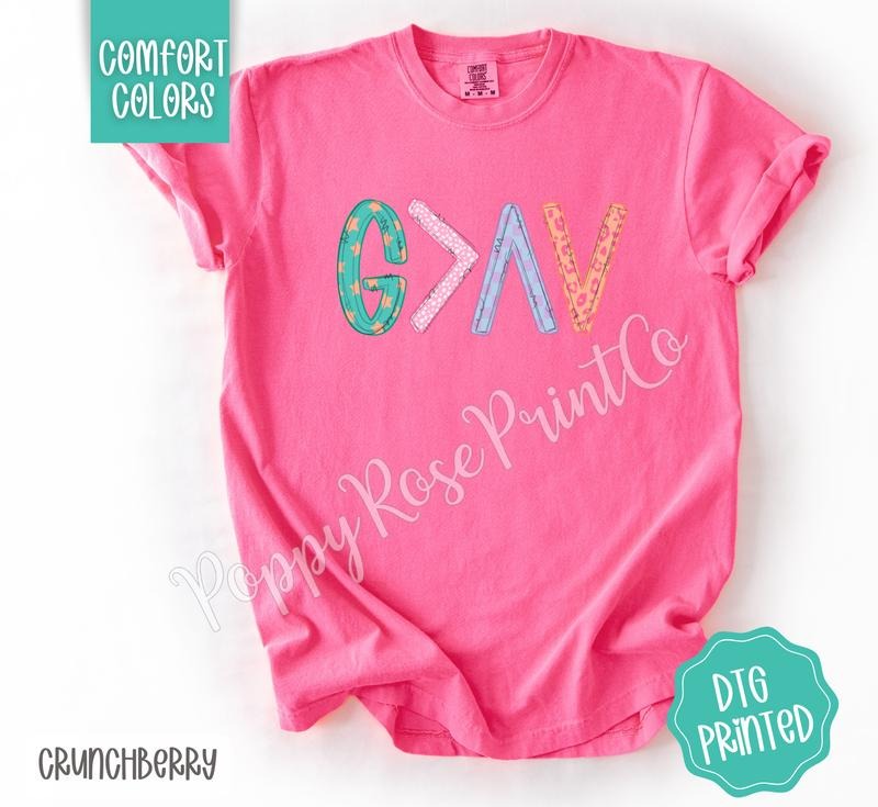 God Is Greater Comfort Colors Religious - Adult & Kids T-Shirts, Sweatshirts & Hoodies apparel design preview 1