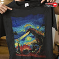 Godzilla Starry Night Hoo Dinosaur - Adult & Kids T-Shirts, Sweatshirts & Hoodies apparel design preview 1