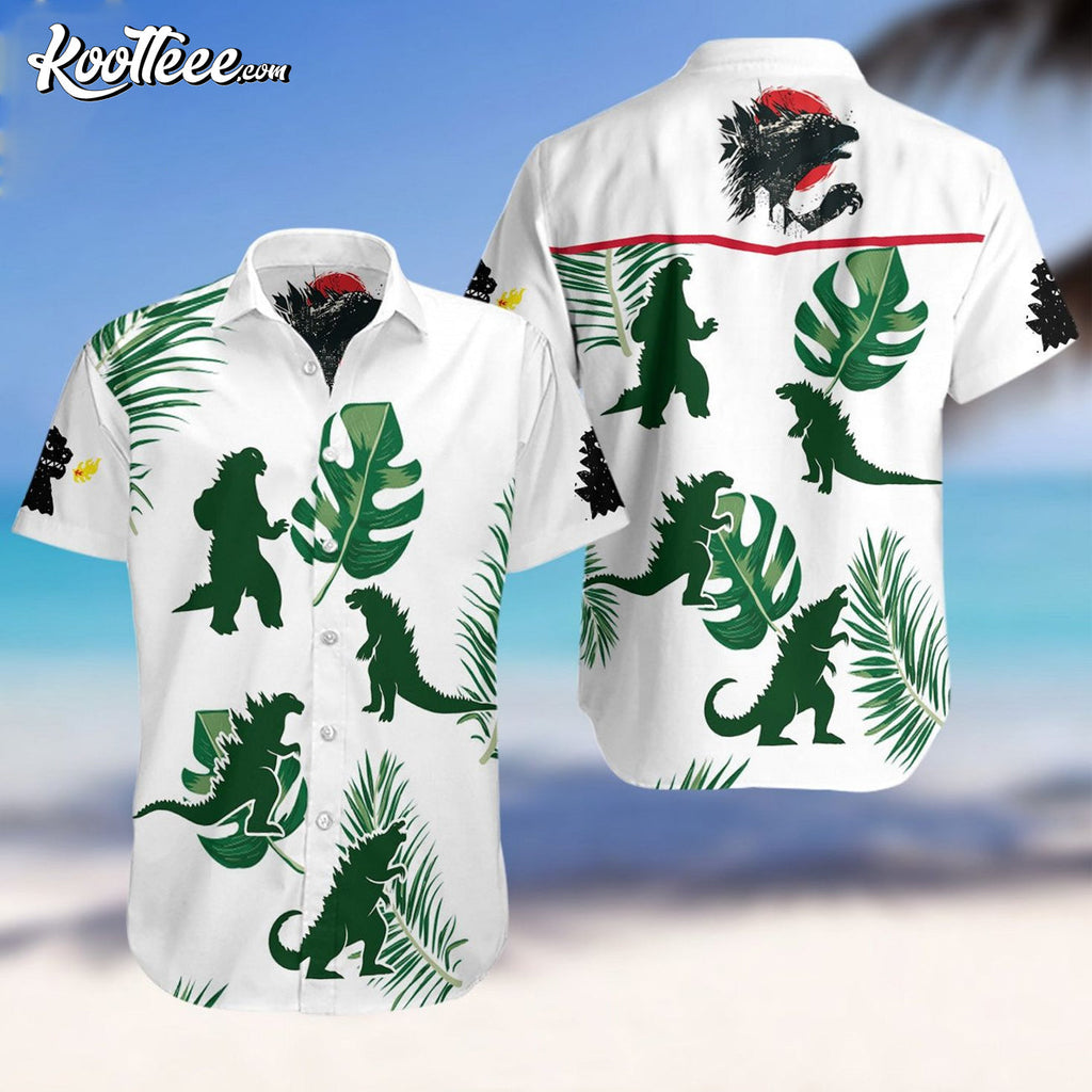 Godzilla Summer Beach Hawaiian - Adult & Kids T-Shirts, Sweatshirts & Hoodies apparel design preview 1
