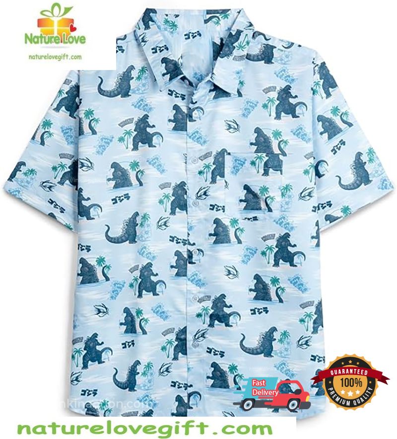 Godzilla Hawaiian Summer Vacation Casual Wear Movie - Adult & Kids T-Shirts, Sweatshirts & Hoodies apparel design preview 1