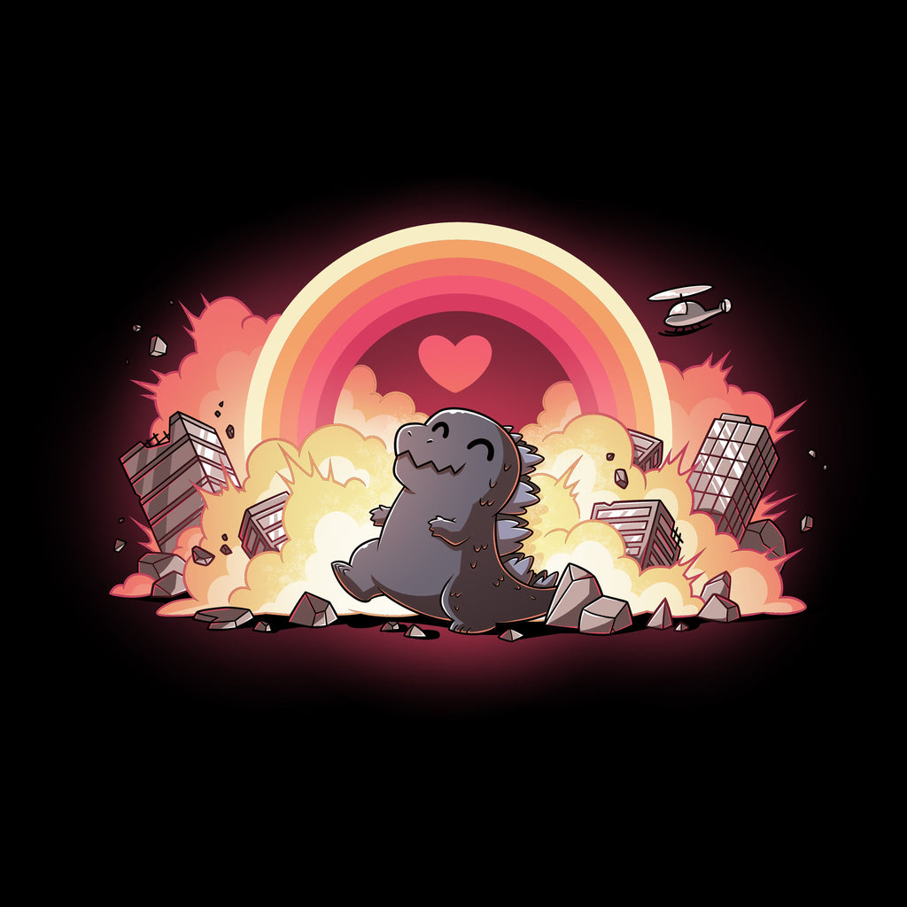 Godzilla's Happy Place - Adult & Kids T-Shirts, Sweatshirts & Hoodies apparel design preview 1