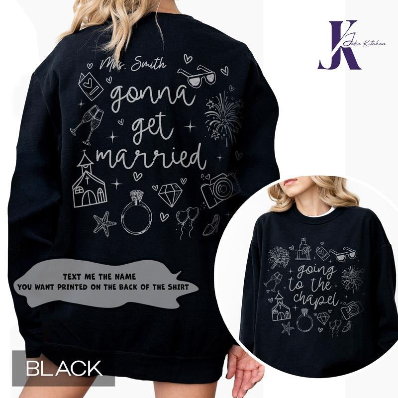 Going Chapel Future Mrs Custom Bride Engagement - Adult & Kids T-Shirts, Sweatshirts & Hoodies apparel design preview 1