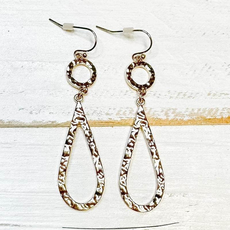 Gold Circle Teardrop Earrings - Adult & Kids T-Shirts, Sweatshirts & Hoodies apparel design preview 1