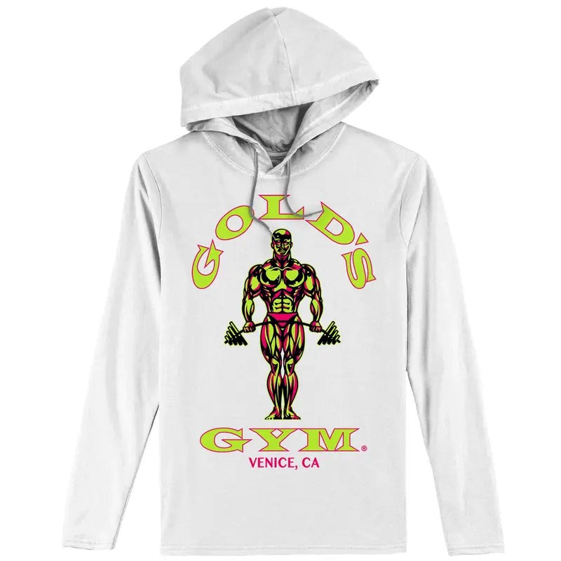 Gold'S Gym Hooded White - Adult & Kids T-Shirts, Sweatshirts & Hoodies apparel design preview 1