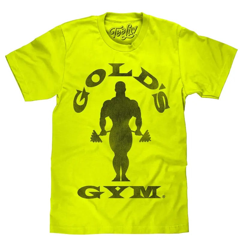 Gold'S Gym Strongman Neon Yellow - Adult & Kids T-Shirts, Sweatshirts & Hoodies apparel design preview 1