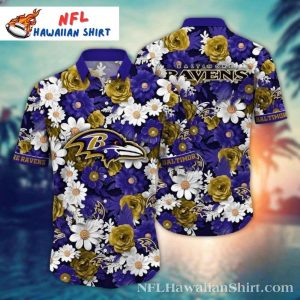 Golden Glory Baltimore Ravens Hawaiian - Adult & Kids T-Shirts, Sweatshirts & Hoodies apparel design preview 1